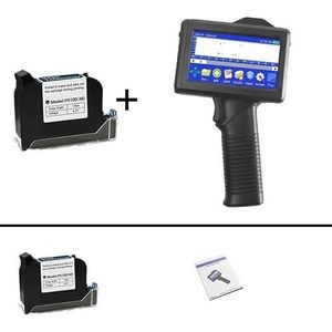 Draagbare inkjetprinter, 12.7mm T-shirts Draagbare Printer, QR Bar Batch Code Datum Nummer Logo Vervaldatum, Handheld Inkjet Printer Label Kantoor(With 1 ink)