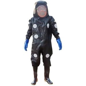 ventileerd bijenteeltpak for het hele lichaam, ademend, met ventilator, warmteafvoer en leren handschoenen ,Veilige pasvorm(Medium)