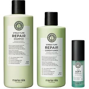 MARIA NILA GIFT BOX KERSTRUCTURE REPAIR bevat 1 shampoo 350 ml 1 conditioner 300 ml 1 True Soft Arganolie 30 ml