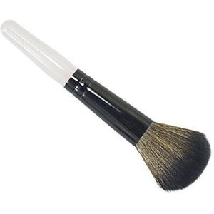 Professionele Make-up Blending Brush Make-up Blush Poeder Borstel met Houten Houder, parel wit
