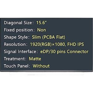 JHK JIEHONGKE Nieuwe het Schermvervanging voor N156HCA-EAB, eDP/30 pins Connector 1920 (RGB) × 1080 FHD IPS Matte LCD LEIDENE Vertoning