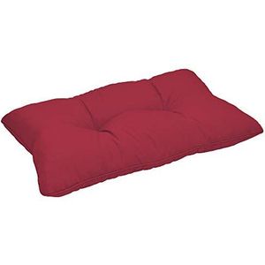 Beautissu Loungekussen XLuna zitkussen voor tuin tuinmeubelen lounge dikke bekleding in 50x40x12 cm rood