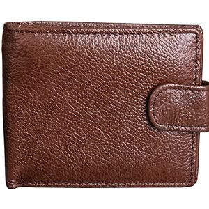 DieffematicQ portemonnees voor dames Menwallet made of genuine leather wallet Short Hasp masculina Purse luxury male (Color : Brown)