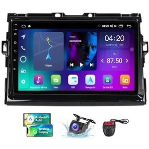 9 Inch Touchscreen Dubbel DIN Autoradio Compatibel met Toyota Estima 2006-2012 met Stuurbediening FM RDS DAB+ Autoradio WiFi 4G Draadloze Carplay Android Auto Bluetooth DSP(NF-2)