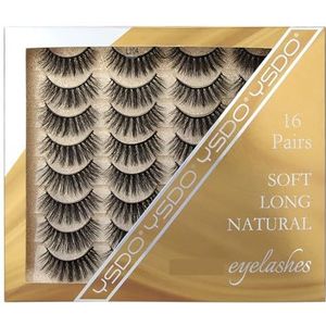 UAMOU 5/10/30 Dozen 3D Faux Nertsen Wimpers Natuurlijke Dikke Lange Valse Wimpers Dramatische Nep Wimpers Wimper Extension Cheerfully (Color : L204, Size : 10 boxes)