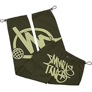 Y2k Shorts Minus-Two Y2k-Cargo Shorts Hip Hop Punk Rock Broek Gothic Basketball Track Shorts Streetwear (black green)