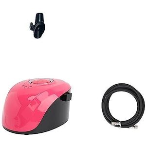 Dual Action Airbrush Compressor Kit Met Air Brush Verfspuitpistool for Nail Art Make Up Schilderen Nauwkeurige Controle(Red set)