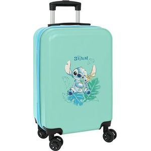 Stitch Aloha Cabinetrolley, 50,8 cm, koffer met wielen, veiligheidsslot, lichte koffer, 34,5 x 20 x 55 cm, turquoise, Turkoois, Standaard, casual