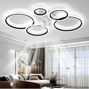 Plafondventilator met lamp Fiato 50 cm zwart – Freelight
