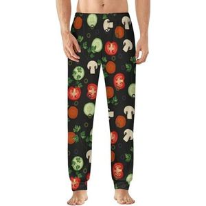 Veganistische plantaardige pyjamabroek voor heren, zachte loungebodems, lichtgewicht slaapbroek