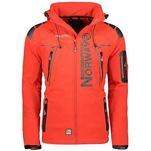 Geografisch Noorwegen TECHNO MEN - Waterdichte Softshell Jacket voor heren - Ademende mantel voor buiten - Tactische Winter Winddichte Jas - Ideale Buitenactiviteiten (ZWART XXL)
