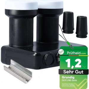GSS GRUNDIG Monoblock Twin LNB Astra Hotbird voor 2 satellieten, 2-voudige HD, 4K LNC, LMB voor directe aansluiting