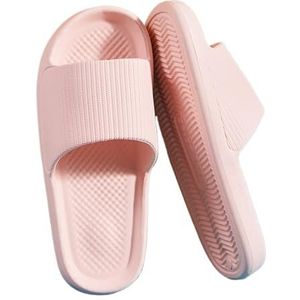 GSCLZ Vrouwen Sandalen Thuis Slippers voor Mannen Vrouwen Lichtgewicht zachte zool slipper Indoor Casual Badkamer Anti-Slip Sandaal Slippers Heren Sandalen, roze, Asian size 44-45