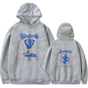 ENITEXOLUD Hellstar Hooded Trainingspakken Mannen Vrouwen Mode Hoodies Unisex Cool Lange Mouw Pullover XXS-4XL, Grijs, S