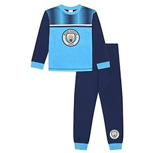 MANCHESTER CITY F.C Jongens Pyjama Man City PJ Set Leeftijd 3 tot 15 jaar oud, officiële voetbal merchandise, Blauw, 11-12 jaar
