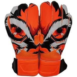 Volwassen voetbal keepershandschoenen Dikke voetbal keepershandschoenen for 5 beschermende vingers (Color : Orange, Size : Size 10)