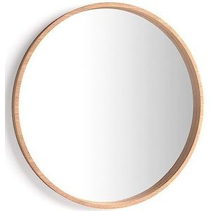 Mobili Fiver, Ronde spiegel Olivia, diameter 82, Rustiek Eiken, Made In Italy