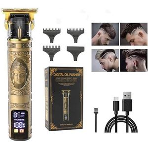 Tondeuse voor mannen, professionele draadloze tondeuse met LCD-display, geschenken voor mannen, elektrische T-blade baardtrimmer scheerapparaat en verzorgingsset