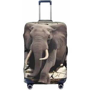 Amrole Bagagehoes Koffer Cover Protectors Bagage Protector Past 45-70 cm Bagage Eagle met USA vlag, Gebroken muur Olifant, M