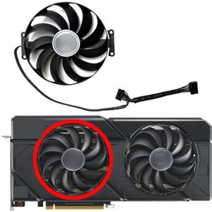 Vervangende ventilator voor ASUS Radeon RX7700XT 7800XT 7900 DUAL OC grafische kaart(Left fan)