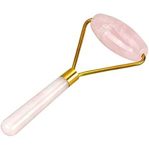 Semi kostbare kristallen enkele roller collectie massage tool van voor afslanken gezicht 1 stuk (kleur: rood)