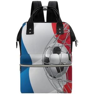 Voetbal Doel En Frankrijk Vlag Grote Capaciteit Tas Laptop Rugzak Reizen Rugzak Zakelijke Dagrugzak Computer Tassen