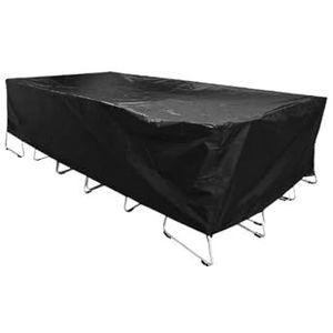 JMORCO Tuinmeubelhoezen 90 maten waterdichte buitenpatio tuinmeubelhoezen regen sneeuw stoelhoes voor sofa tafel stoel stofdicht grijs zwart (kleur: zwart, maat: 200 x 200 x 85 cm)