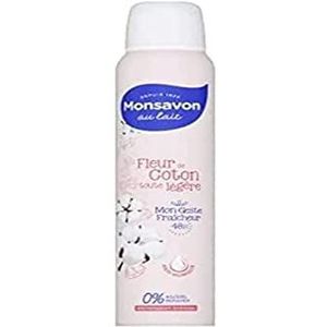 Monsavon Deodorant voor dames, tegen transpiratie, melk en katoen, 200 ml