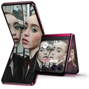 Motorola razr40 ultra (Flip-Phone, 6.9""/3.6""FHD+-Display, 32-MP-frontcamera, 8/256 GB, 3800 mAh, Android 13) Viva Magenta, incl. beschermhoes + auto-adapter [exclusief bij Amazon]