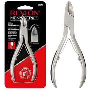 Revlon Nagelknipper voor mannen, duurzaam voor het trimmen van vingernagels en teennagels, ergonomische antislip handgreep, roestvrij staal, 1 stuks