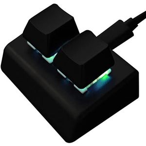 Macro Keyboard Mechanical - Mini 2 Key Keyboard - Hotswap Mechanical Keyboard, Portable Handed Fully Programmable Keypad USB Wired