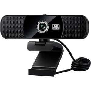 HI-FI stereoluidsprekers en dubbele microfoons met ruisonderdrukking | 4K Ultra HD-autofocusconferentiewebcam | Ingebouwde batterij for streaming vergaderingen