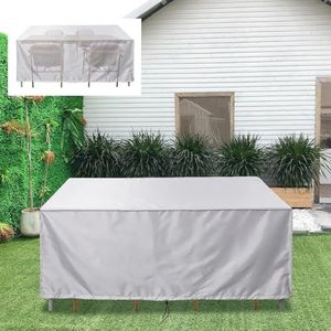 Jianghu Art Buitenhoes 260 x 160 x 75 cm waterdichte tuinmeubelhoezen, grote outdoor tafelhoes 600D zwaar belastbare Oxford tuin winddicht anti-UV beschermende bankhoes