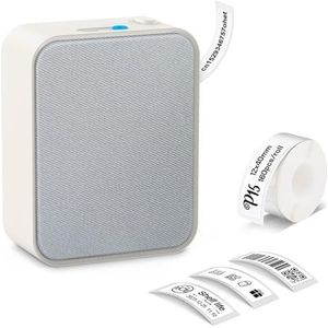 Draagbare Stickerprinter P15 Zelfklevende Labelprinter Draadloze Bluetooth Thermische Printer Miniprinter Helder Afdrukken(Gray)