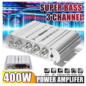 Audioversterker, 1 2v3a POWER + AUDIO-kabel ST-838 MINI Digitale Hi-Fi-auto-eindversterker 2. 1CH 40W 2x20W digitale subwoofer stereo BAS Geluids speler(Amplifier set)