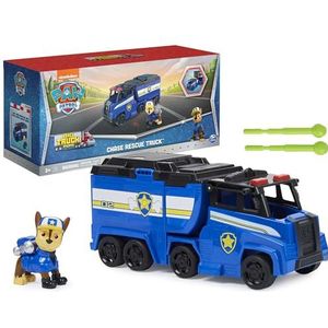 PAW PATROL 6065535 ,Patrulla Canina - Big Truck Pups, Chase Transformation vrachtwagen met verzamelbaar actiefiguur, speelgoed voor kinderen vanaf 3 jaar, kleur ,Achtervolging