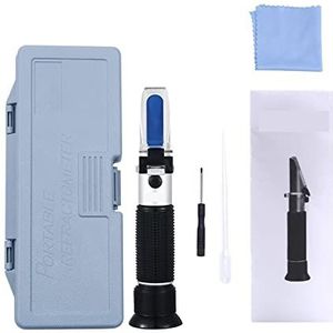 Refractometer, Handheld 0-80% alcohol refractometer for geesten huishoudelijke drank brouwen refractometer alcoholconcentratiedetector(Platic Box)