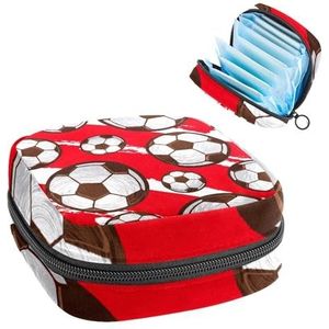 Opbergtas voor maandverband, menstruatiecup zakje tampon tas, menstruatiepads, houder organizer voor vrouwen en meisjes, voetbal