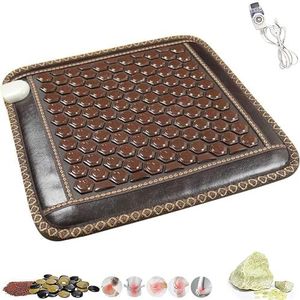 Ver-infrarood verwarmingskussen, instelbare temperatuur, Jade Stone Far infrarood verwarmingskussen voor rug, verlicht pijn en ontspanning voor thuiskantoor (45 x 45 cm) (stijl B)