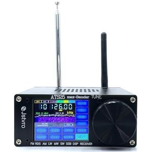 Fiorky SI4732 ATS-25 Max-Decoder Radio-ontvanger Versie 4.16 ALL-band radio-ontvanger Voegt toe Voegt CW RTty-decoderingsfunctie toe WiFi-functie Vier audiospectrum 3000mA lithiumbatterij 2,4 inch aan