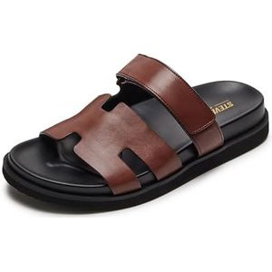 Steve Madden Men's Maiven Sandal, Brown Leather, 8