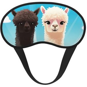 Alpaca slaapmasker, zacht, comfortabel oogmasker met verstelbare riem, verduisterend, oogslaapschaduwhoes voor vrouwen, meisjes, mannen, reizen, yoga, dutje in ploegendienst