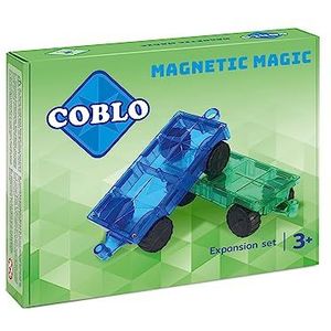 Coblo Uitbreidingsset - Auto onderstellen - 2 stuks - Magnetische bouwstenen - Educatief speelgoed