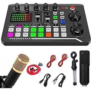 Geluidskaartkit, Microfoon Geluidskaart Kit Engelse versie Streamingapparatuurbundel for streaming//podcasting