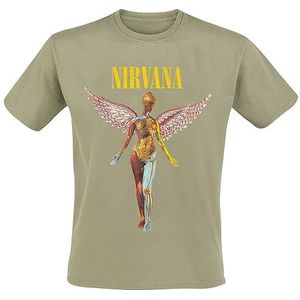 Nirvana Angel T-shirt groen XL 100% katoen Band merch, Bands
