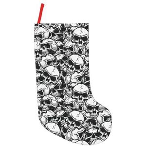 Schedels Patroon Print Kerst Kousen,Vakantie Party Decoraties