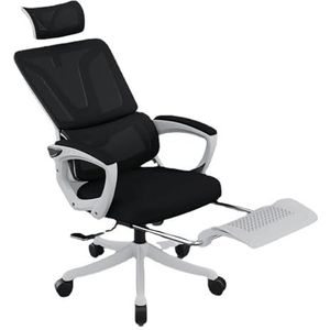 Mode bureaustoelen PU lederen fauteuil bureaustoelen Verstelbare voetsteun ergonomische bureaustoel met verstelbare stoel op wielen