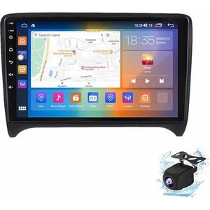 Android 13.0 Radio 2 Din Auto Stereo 10"" Touchscreen Autoradio Voor Audi TT 2006-2012 met Bluetooth/wifi/GPS Navigatie/FM Radio/Stuurwielbediening/AHD Omgekeerd Beeld(M6O0S(6G+128G))
