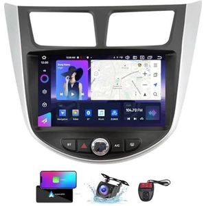 Android 13 Dubbel DIN autoradio voor Hyundai Verna 2010-2016-GPS Navi | Gratis achteruitrijcamera| 9 inch Scherm met Carplay Android Auto/FM RDS DAB/Bluetooth/SWC/DSP Stereo(NF-4)