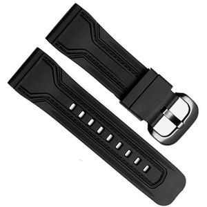 dayeer 28 mm rubberen horlogeband voor Seven Friday waterdichte horlogeband polsband armbandaccessoires (Color : Black-Black Buckle, Size : 28mm)